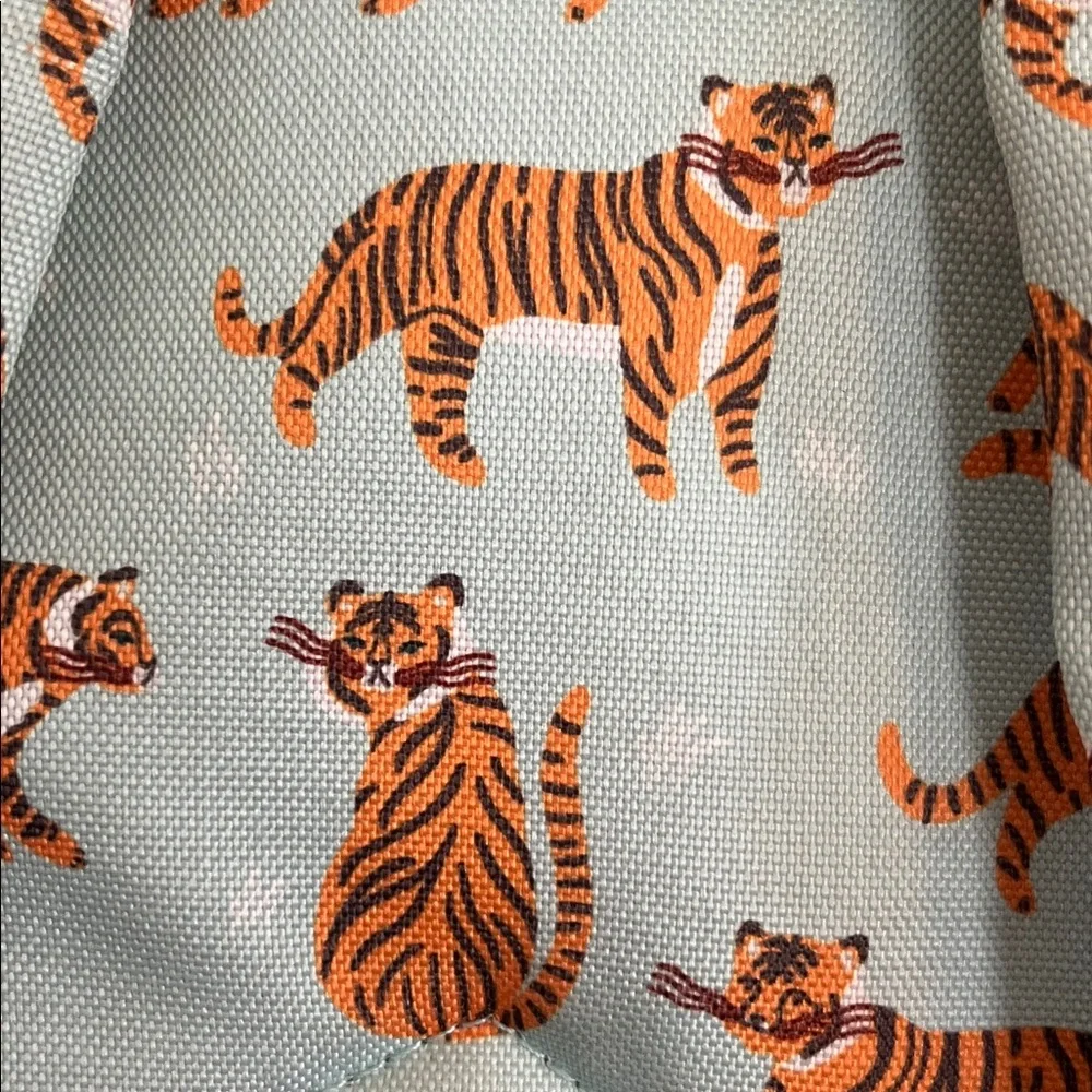 Crate & Kids Tiger Print Backpack - Turquoise and Orange - Picture 3 of 9